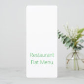 Platte menu (Staand voorkant)