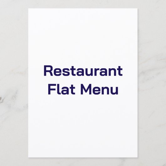 Platte menu (Voorkant)
