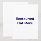 Platte menu (Voorkant / Achterkant)