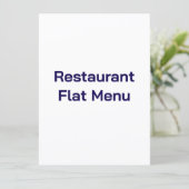 Platte menu (Staand voorkant)