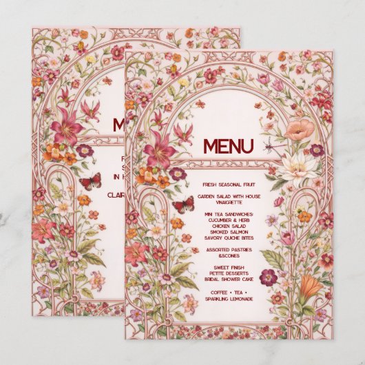 Platte Menu (Voorkant / Achterkant)