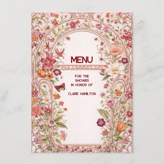 Platte Menu (Achterkant)