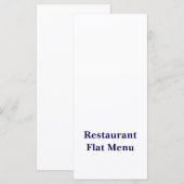 Platte menu (Voorkant / Achterkant)