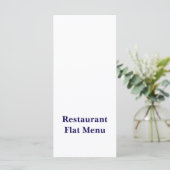 Platte menu (Staand voorkant)