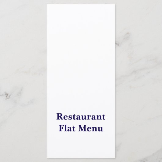 Platte menu (Voorkant)