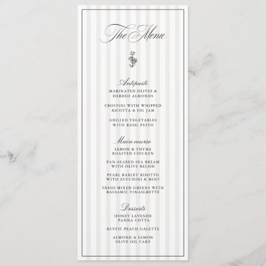 Platte Menu (Voorkant)