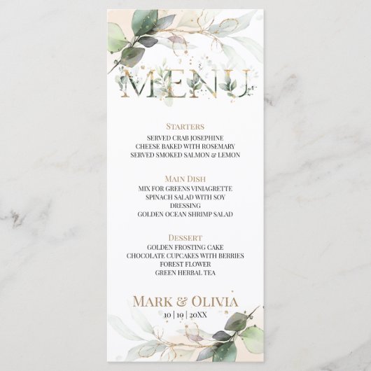 Platte Menu (Voorkant)