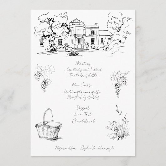 Platte menu (Voorkant)