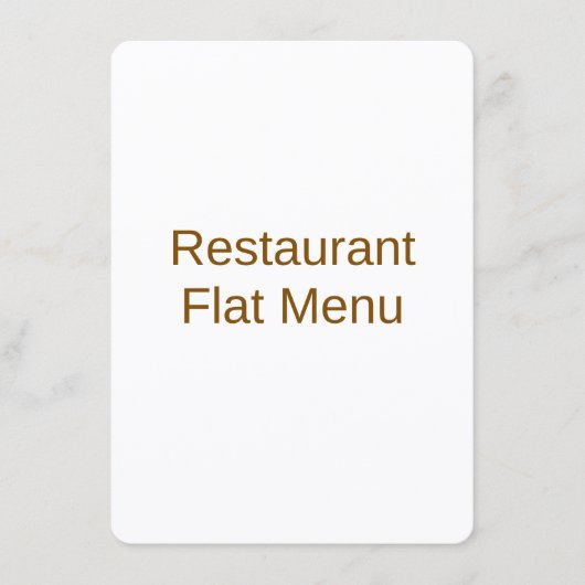 Platte menu (Voorkant)