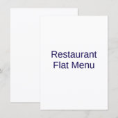 Platte menu (Voorkant / Achterkant)