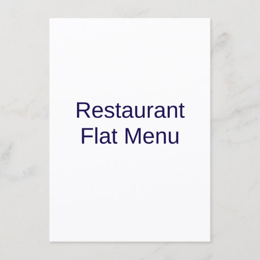 Platte menu (Voorkant)
