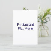 Platte menu (Staand voorkant)