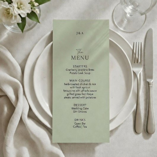 Platte menu's trouw Minimalistische moderne.