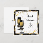 Platte mijlpaal verjaardag Kaart (Voorkant / Achterkant)