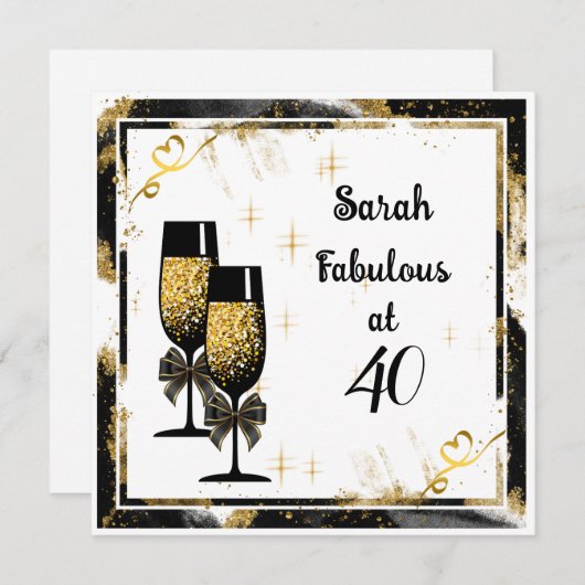 Platte mijlpaal verjaardag Kaart (Voorkant / Achterkant)