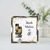 Platte mijlpaal verjaardag Kaart (Staand voorkant)