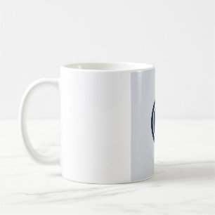 Platte Minimalistische Maanfase Mok - Diep Marineb