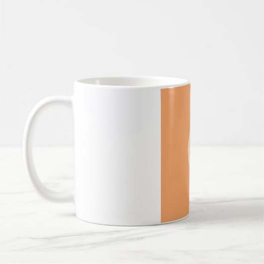 Platte Minimalistische Maanfase Mok - Warm Terraco (Links)