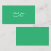 Platte Mint Groene Achtergrond – Huwelijksontwerp Informatiekaartje (Voorkant / Achterkant)