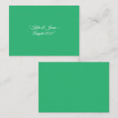 Platte Mint Groene Achtergrond – Huwelijksontwerp Informatiekaartje (Voorkant / Achterkant)
