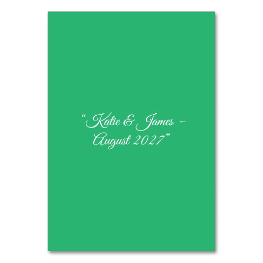 Platte Mint Groene Achtergrond – Huwelijksontwerp Kaart (Voorkant)