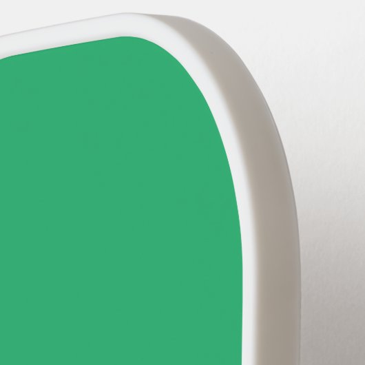 Platte Mint Groene Achtergrond – Huwelijksontwerp Pickleball Paddle (Links Detail)