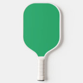Platte Mint Groene Achtergrond – Huwelijksontwerp Pickleball Paddle (Achterkant)