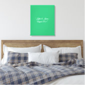 Platte Mintgroene Achtergrond – Trouwontwerp Canvas Afdruk (Insitu (Slaapkamer))