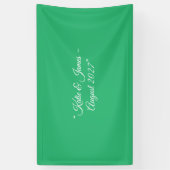 Platte mintgroene achtergrond – Trouwontwerp Spandoek (Verticaal)