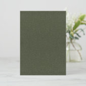 Platte mosgroene glitter advieskaart – Aanpasbaar (Staand voorkant)