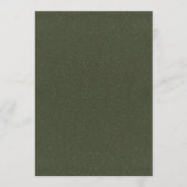 Platte mosgroene glitter advieskaart – Aanpasbaar (Voorkant)