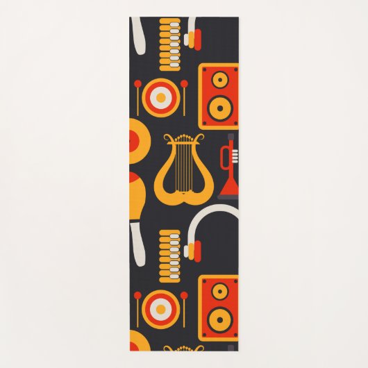 platte muziekinstrumenten yogamat (Voorkant)
