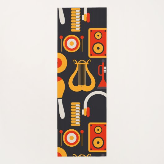 platte muziekinstrumenten yogamat (Achterkant)