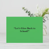 Platte Neon Groene Achtergrond – Schooltextuur Aankondiging (Staand voorkant)