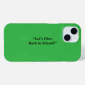 Platte Neon Groene Achtergrond – Schooltextuur Case-Mate iPhone Case (Achterkant (horizontaal))