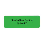 Platte Neon Groene Achtergrond – Schooltextuur Etiket (Voorkant)