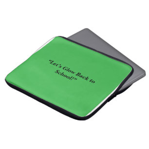 Platte neon groene achtergrond – schooltextuur laptop sleeve