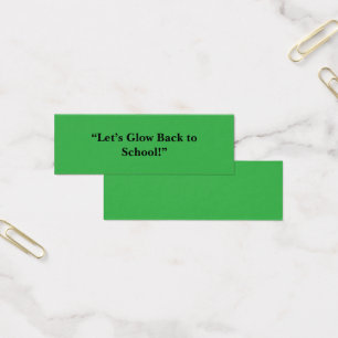 Platte Neon Groene Achtergrond – Schooltextuur Mini Visitekaartjes