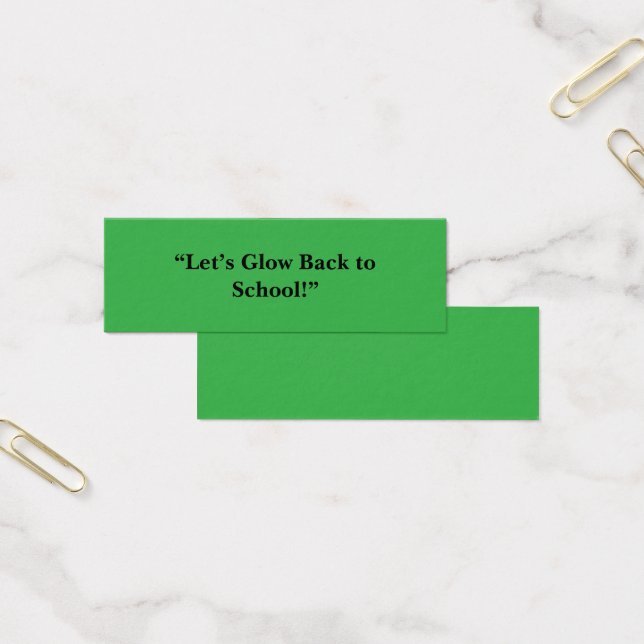 Platte Neon Groene Achtergrond – Schooltextuur Mini Visitekaartjes (Kantoor)