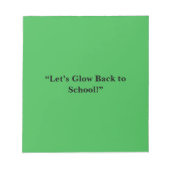 Platte Neon Groene Achtergrond – Schooltextuur Notitieblok (Voorkant)