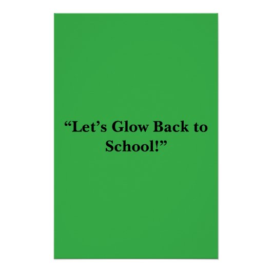 Platte Neon Groene Achtergrond – Schooltextuur Perfect Poster (Voorkant)