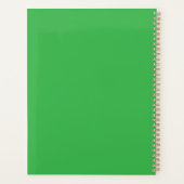 Platte neon groene achtergrond – schooltextuur planner (Achterkant)