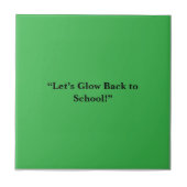 Platte Neon Groene Achtergrond – Schooltextuur Tegeltje (Voorkant)