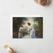 Platte noot Kaart Jesus Notitiekaartje (Voorkant / Achterkant in situ)