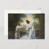 Platte noot Kaart Jesus Notitiekaartje (Voorkant / Achterkant)