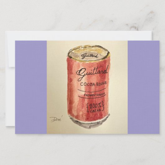 Platte notenkaart Cacao Briefpapier (Voorkant)