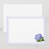 Platte Notitiekaart-Hydrangea Notitiekaartje (Voorkant / Achterkant)
