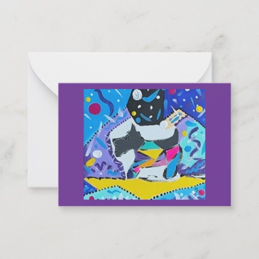 Platte notitiekaart notitiekaartje (Voorkant)