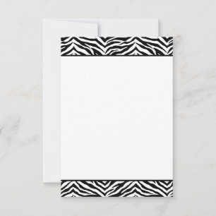 Platte Notitiekaart-Zebradruk