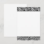 Platte Notitiekaart-Zebradruk (Voorkant / Achterkant)